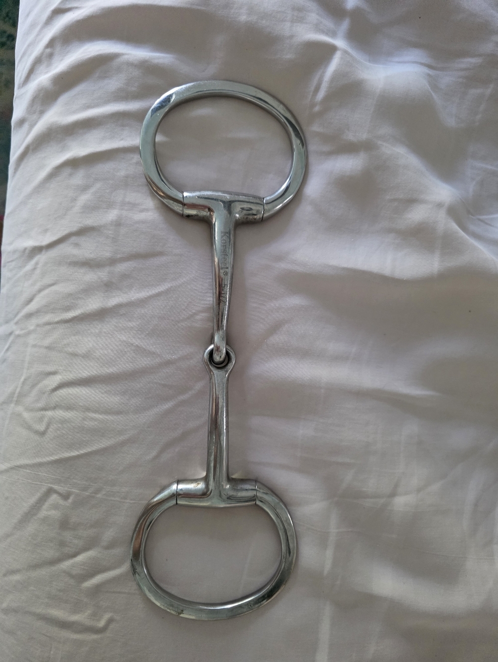 Korsteel Stainless Steel Medium Weight Eggbutt Snaffle Horse Bit, 5.5
